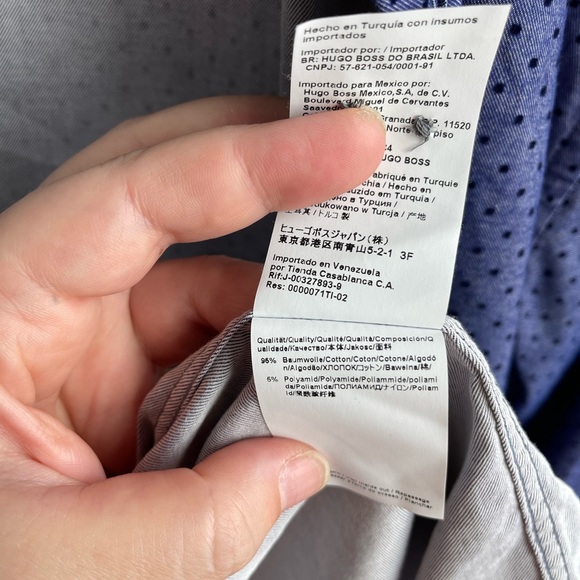 Hugo Boss Ridley Slim Fit Dot Print Mens Dress Shirt XL - Picture 10 of 13